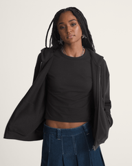 Salton Full Zip Hoodie in Black | Vans sale