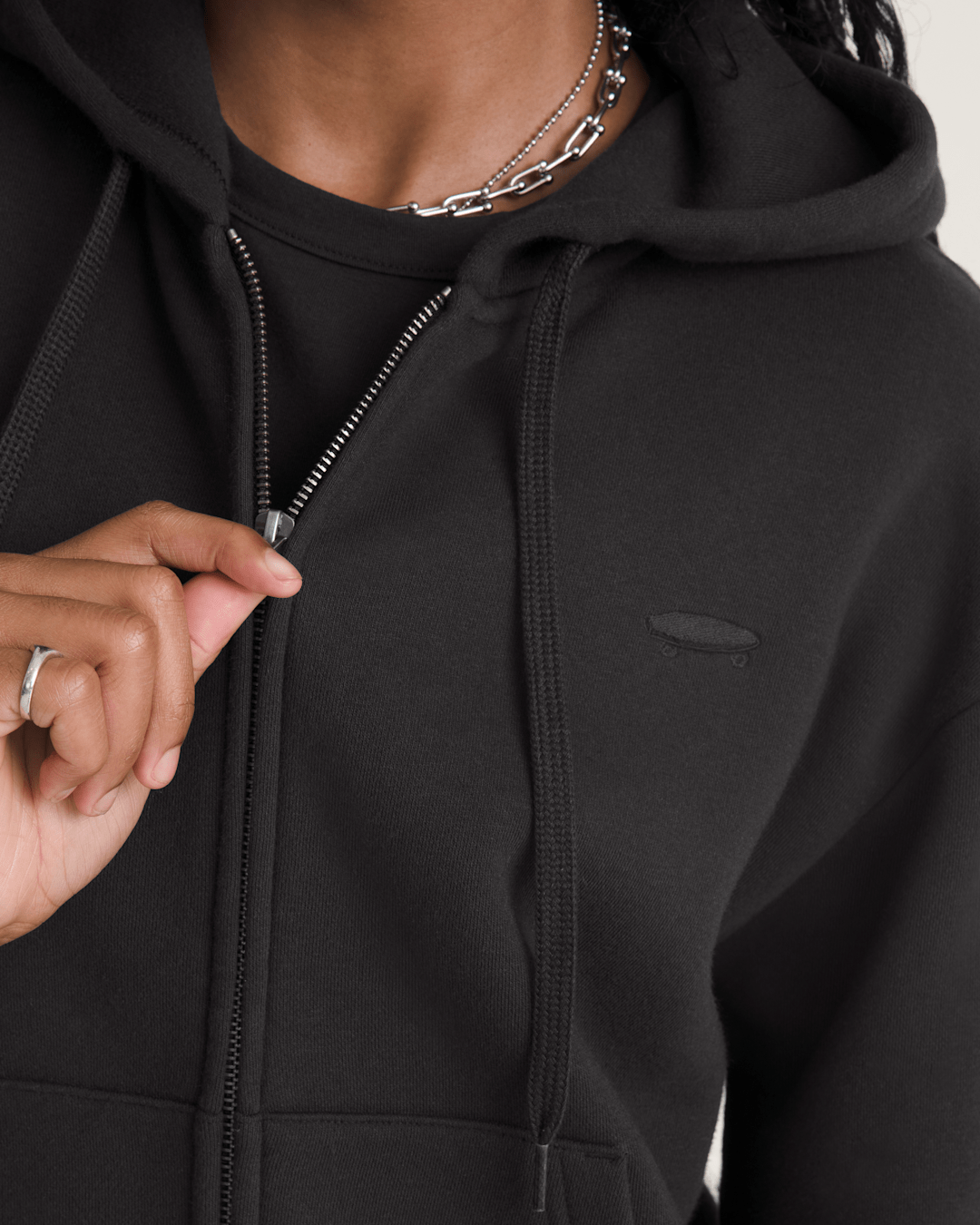 Salton Full Zip Hoodie in Black | Vans sale