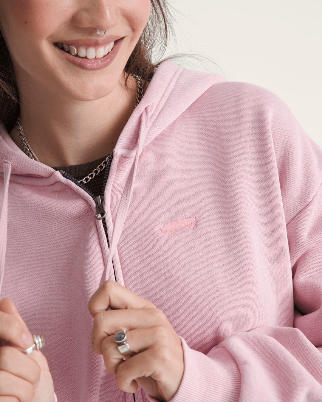 Salton Washed Full Zip Hoodie in CORAL BLUSH | Vans near me