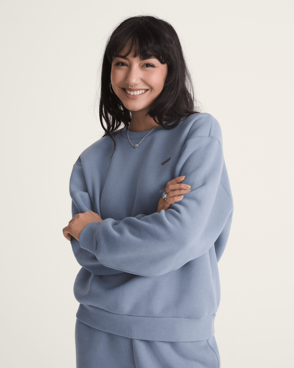 Salton Crew Sweatshirt in Glacial Slate Blue | Vans on sale