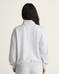 Script Logo Mock Neck Sweatshirt in White Heather | Vans online