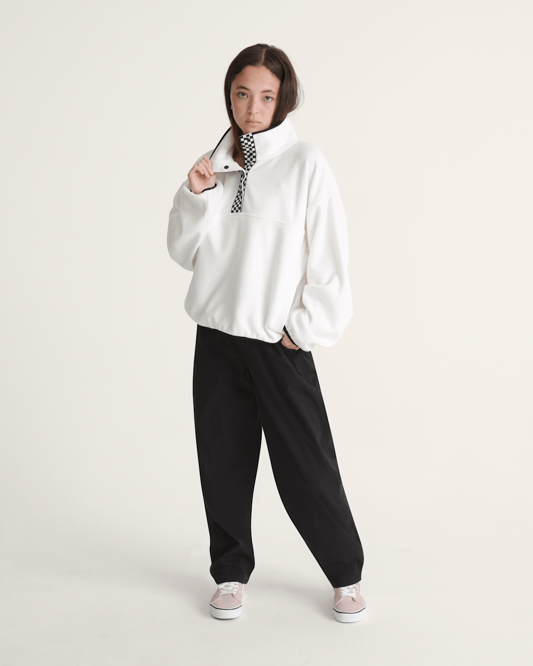 Check Mark Polar Sweatshirt in Egret White | Vans outlet