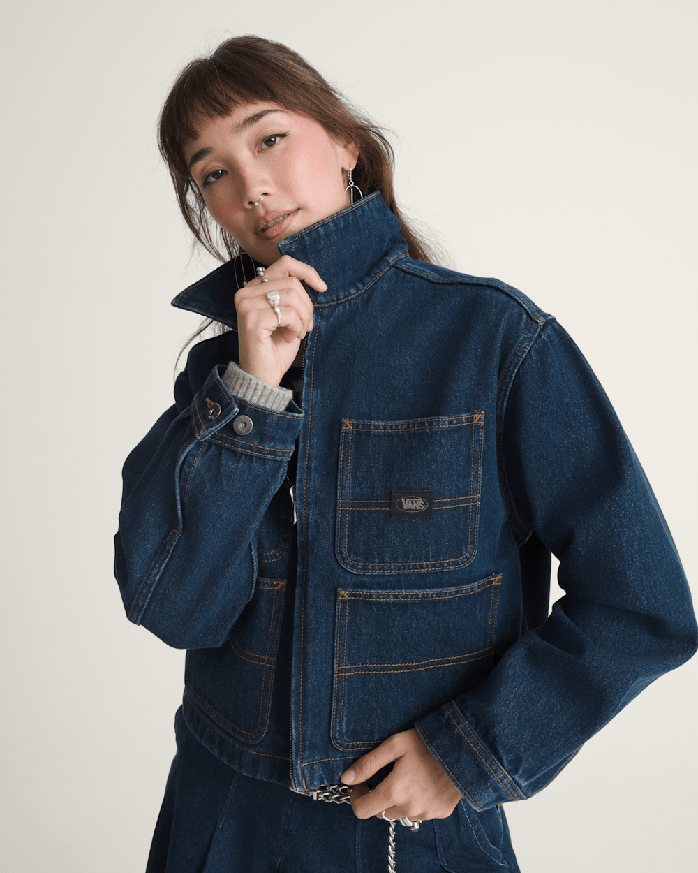 Emily Boxy Work Wear Jacket in Dark Rise | Vans near me