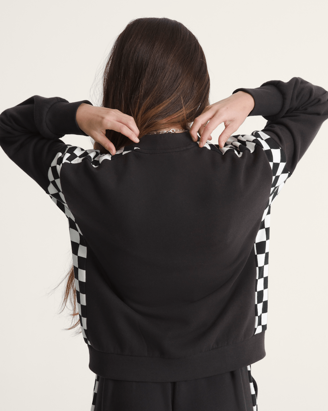 Rookie Track Zip Sweatshirt in Checkerboard Black | Vans discount
