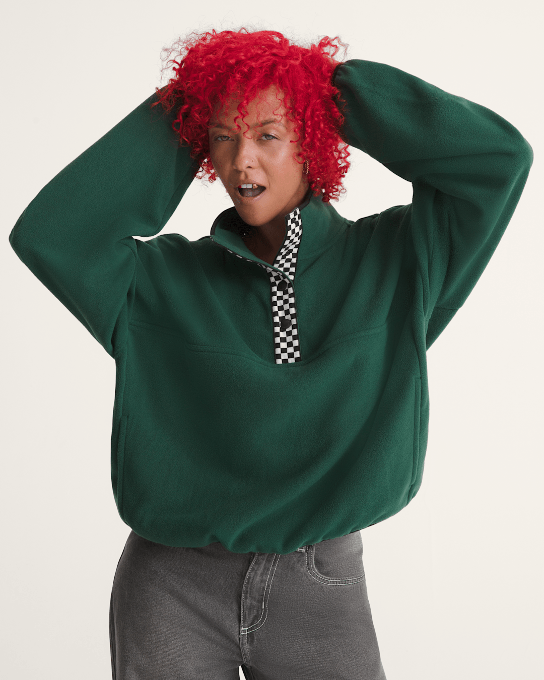 Check Mark Polar Sweatshirt in Emerald Green | Vans outlet