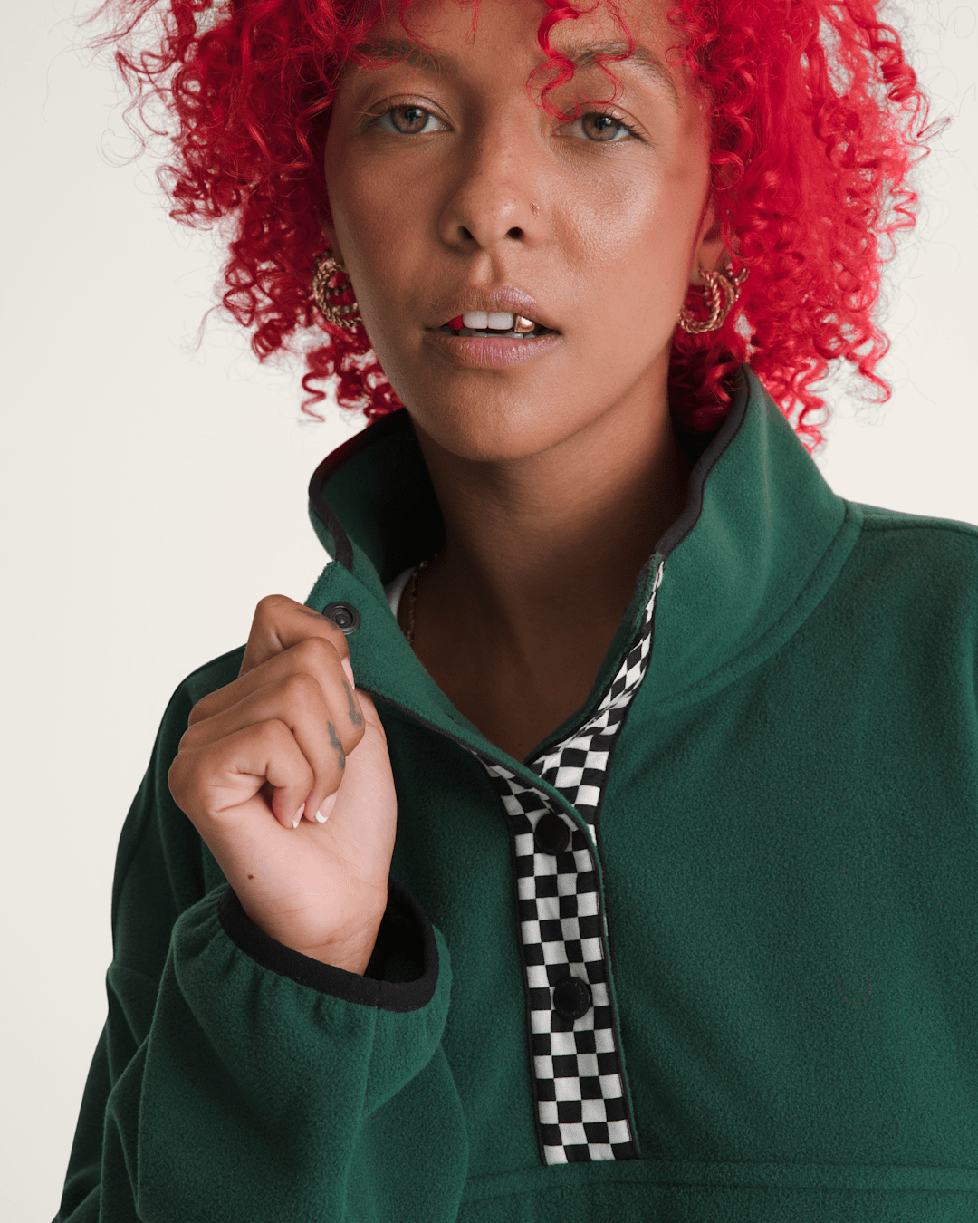Check Mark Polar Sweatshirt in Emerald Green | Vans outlet