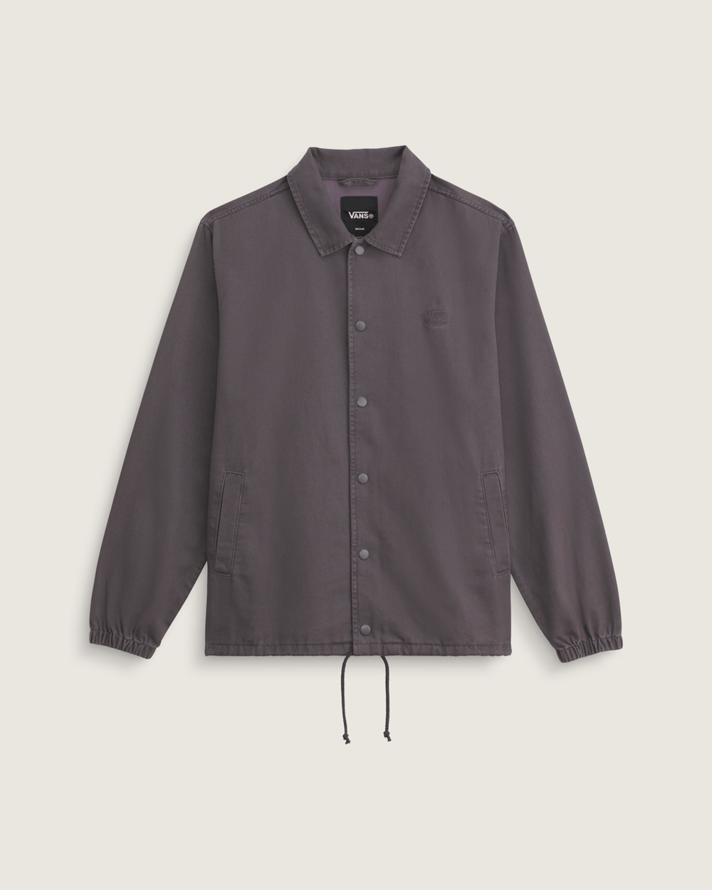 Torrey Pigment Canvas Coaches Jacket in Asphalt Grey | Vans on sale