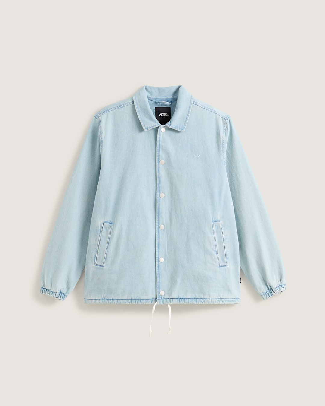 Premium Denim Torrey Coaches Jacket in Light Stonewash Blue | Vans online