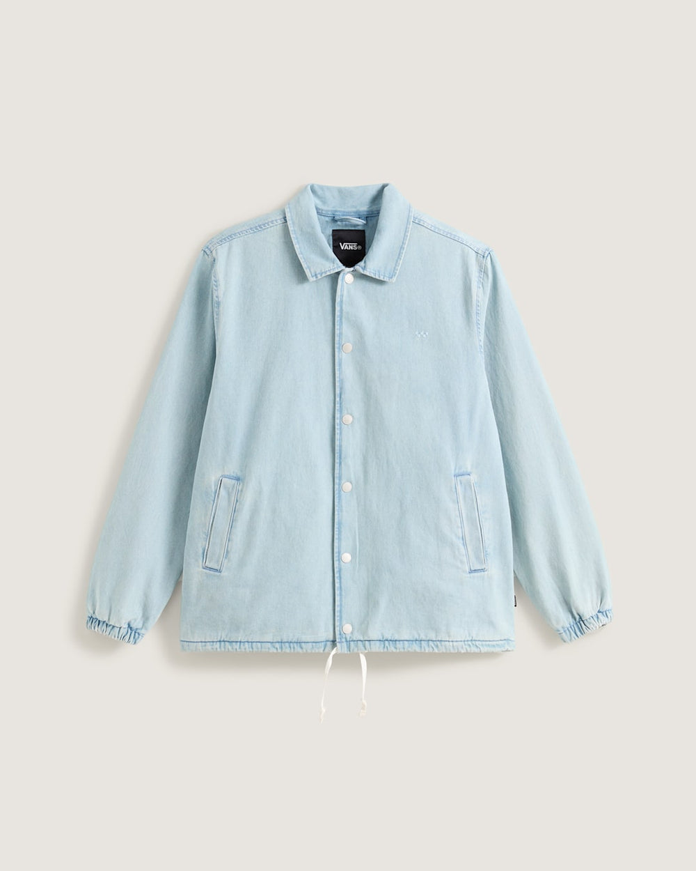 Premium Denim Torrey Coaches Jacket in Light Stonewash Blue | Vans online