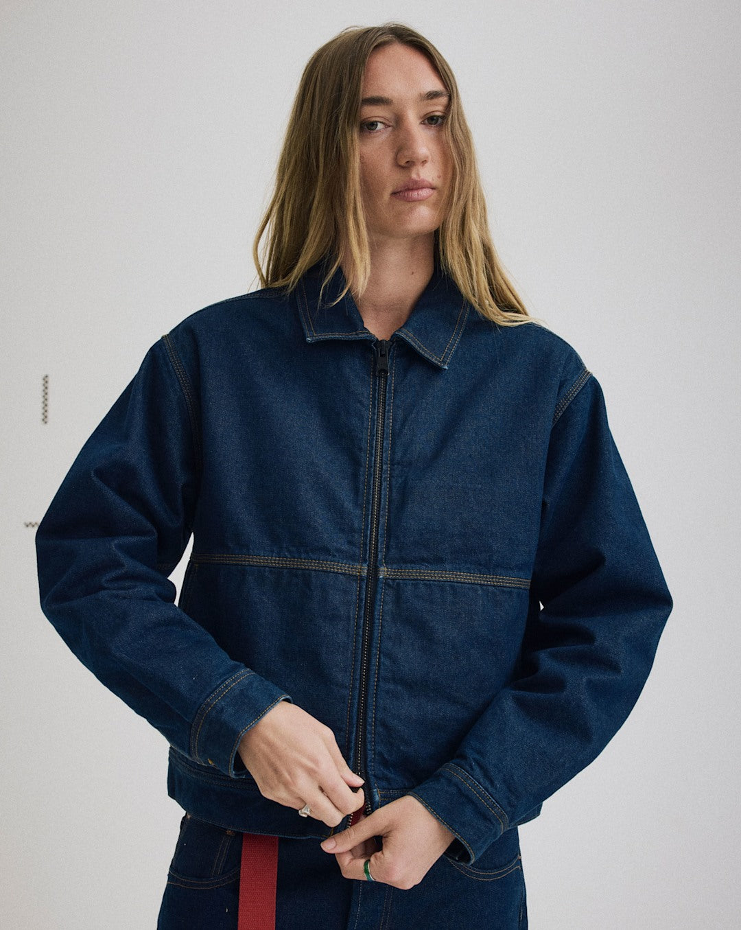 Premium Denim Station Jacket in Dark Indigo Blue | Vans outlet