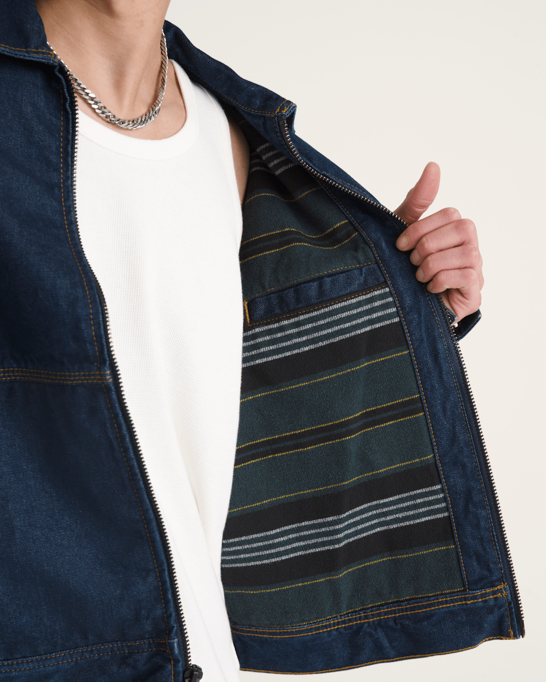 Premium Denim Station Jacket in Dark Indigo Blue | Vans outlet