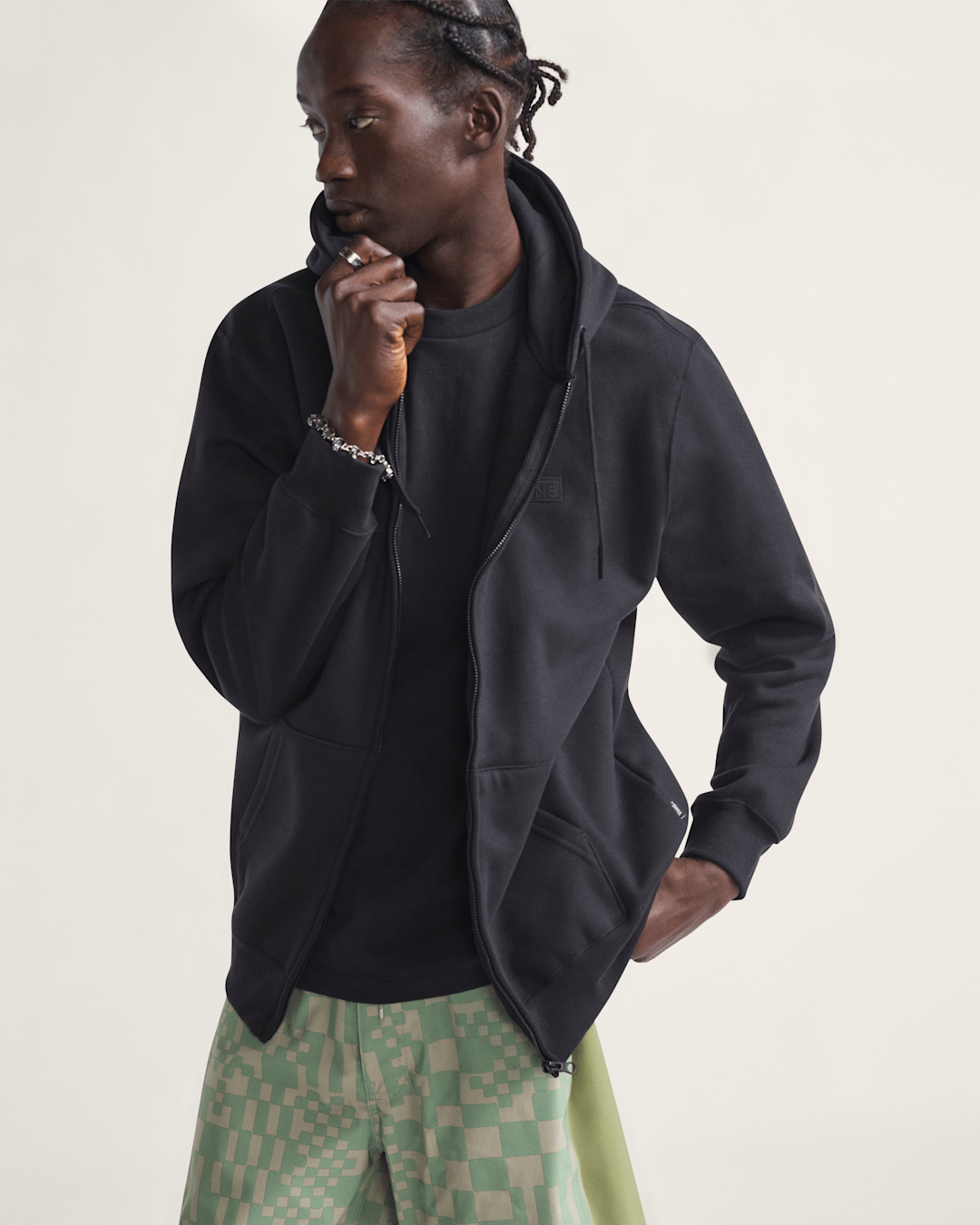 Core Basic Full Zip Hoodie in Black | Vans sale