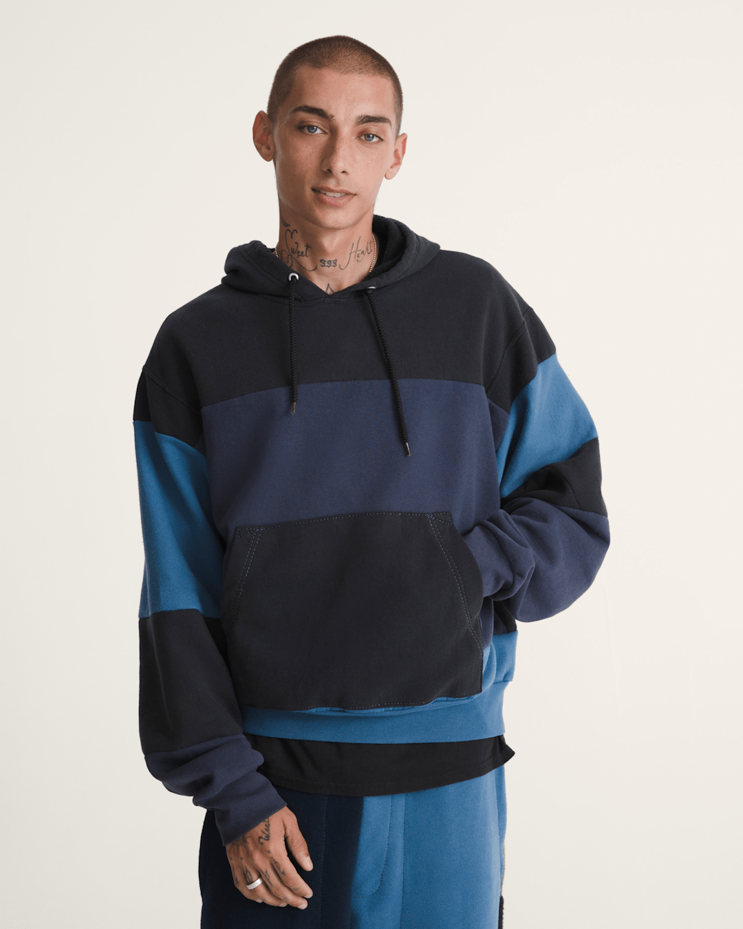 Waffle Shop Reimagined Pieced Hoodie in Blue | Vans on sale