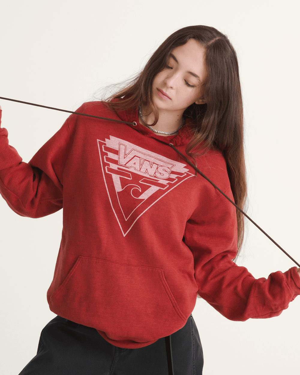 Waffle Shop Wave Blend Pullover Hoodie in Red | Vans discount