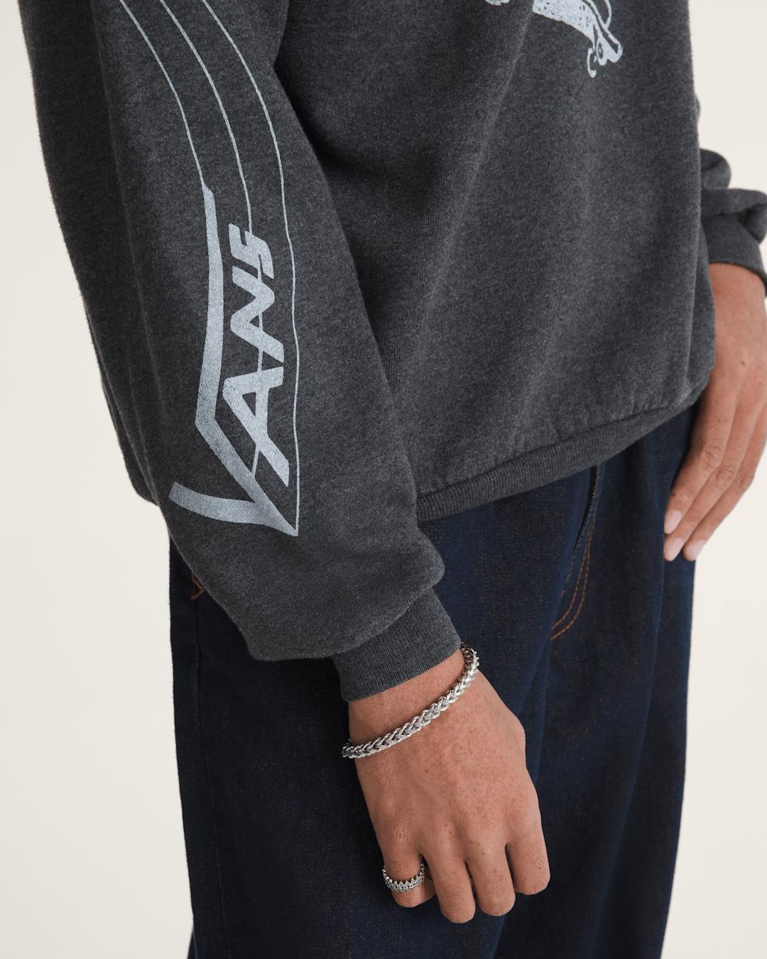 Waffle Shop Skate Crest Crewneck Sweatshirt in Charcoal Grey | Vans outlet