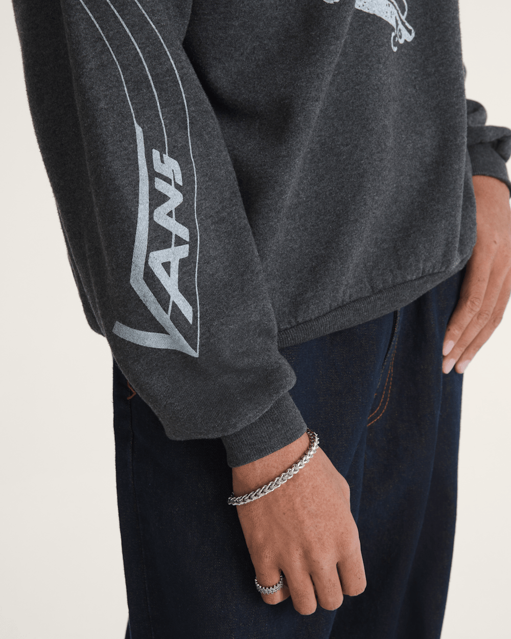 Waffle Shop Skate Crest Crewneck Sweatshirt in Charcoal Grey | Vans outlet