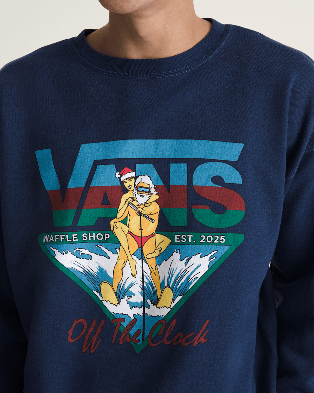 Waffle Shop Off the Clock Crew Sweatshirt in Navy Blue | Vans near me