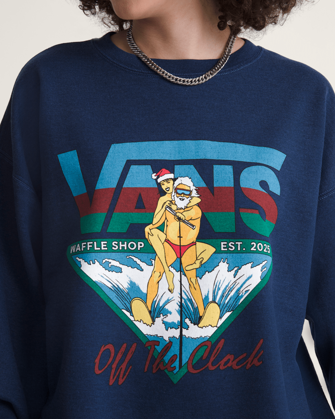 Waffle Shop Off the Clock Crew Sweatshirt in Navy Blue | Vans near me