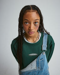 Salton Pearls Crew Sweatshirt in Emerald Green | Vans outlet