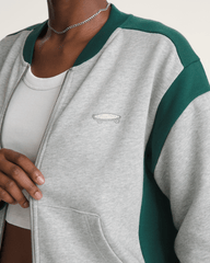 Rookie Track Zip Sweatshirt in Grey / Emerald Green | Vans discount
