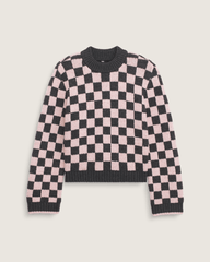 Cameron Sweater in Checkerboard Grey / Pink | Vans on sale