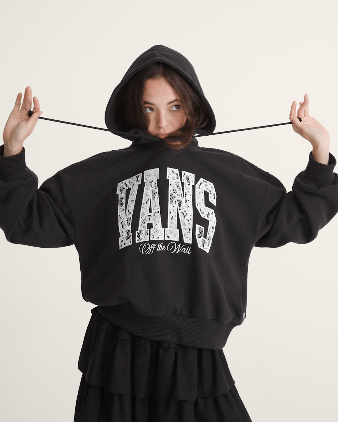 Laced Up Retro Pullover Hoodie in Black | Vans online