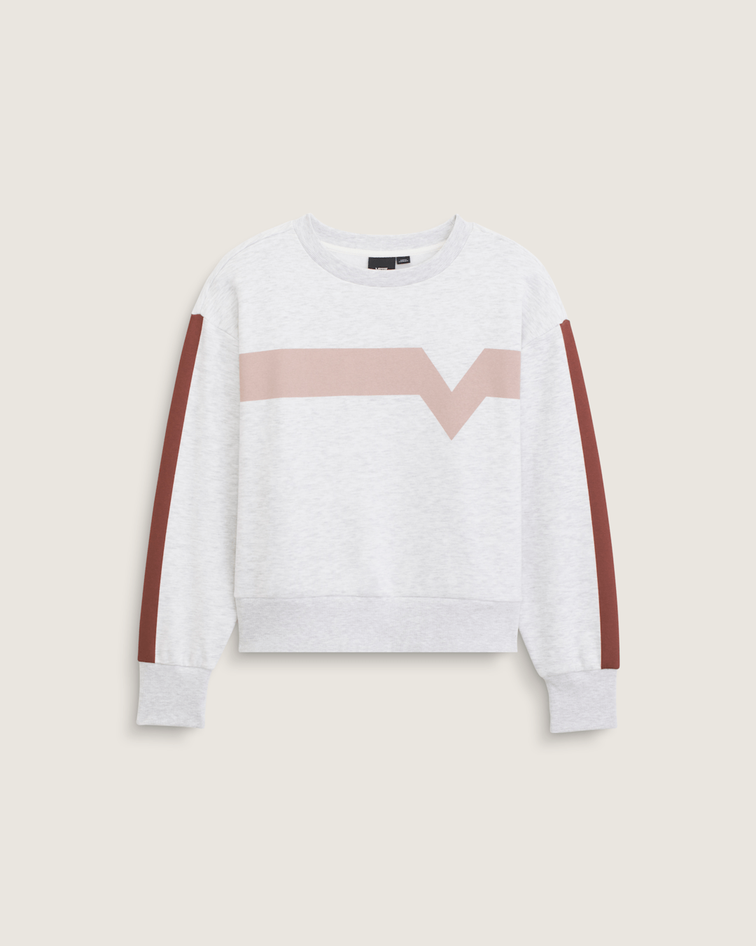 Faster Crew Sweatshirt in Heather White / Port Royal Red | Vans near me