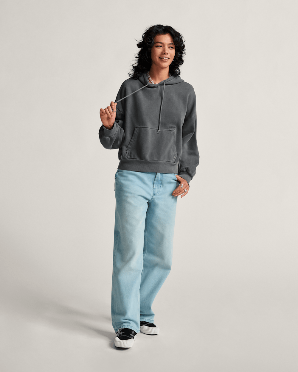 Retro Pullover Hoodie in Asphalt Grey | Vans discount