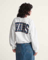 Tartan Up Retro Crew Sweatshirt in Heather White | Vans online