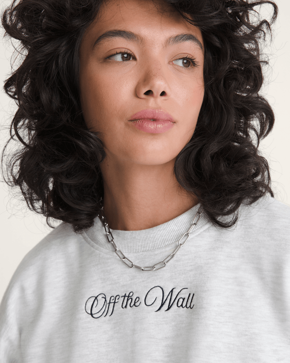 Tartan Up Retro Crew Sweatshirt in Heather White | Vans online