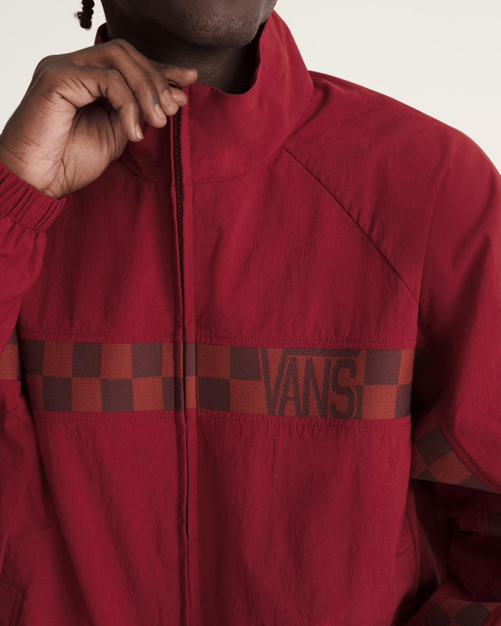 Ronnie Track Jacket in Bordeaux Red | Vans outlet