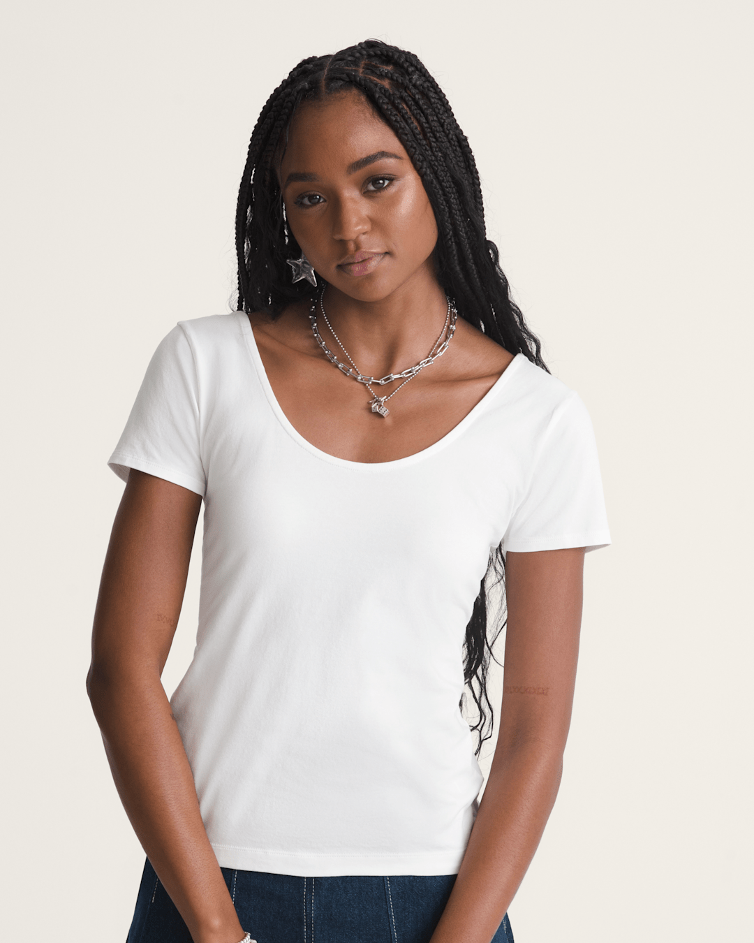 Double Scoop T-Shirt in True White | Vans near me