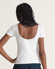 Double Scoop T-Shirt in True White | Vans near me