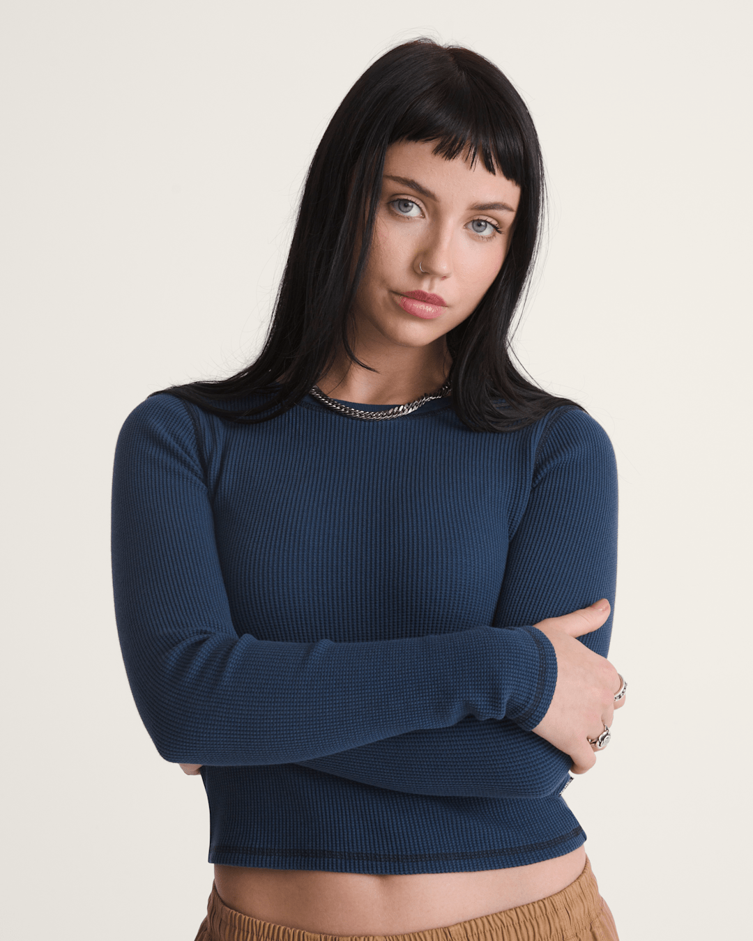 Waffle Long Sleeve in DRESS BLUES | Vans discount