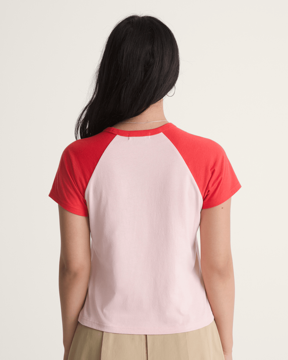 Gracie Raglan T-Shirt in Coral Blush Pink | Vans outlet