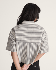 Crop Shirt in Black-White | Vans discount