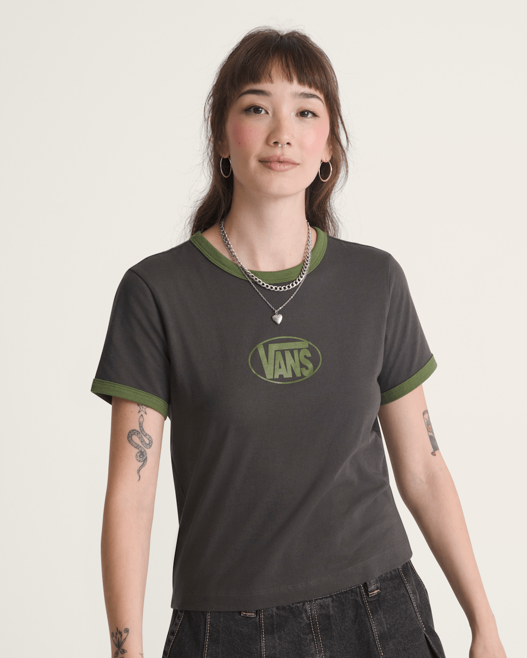 Circle V Ringer Tee in Faded Black | Vans sale