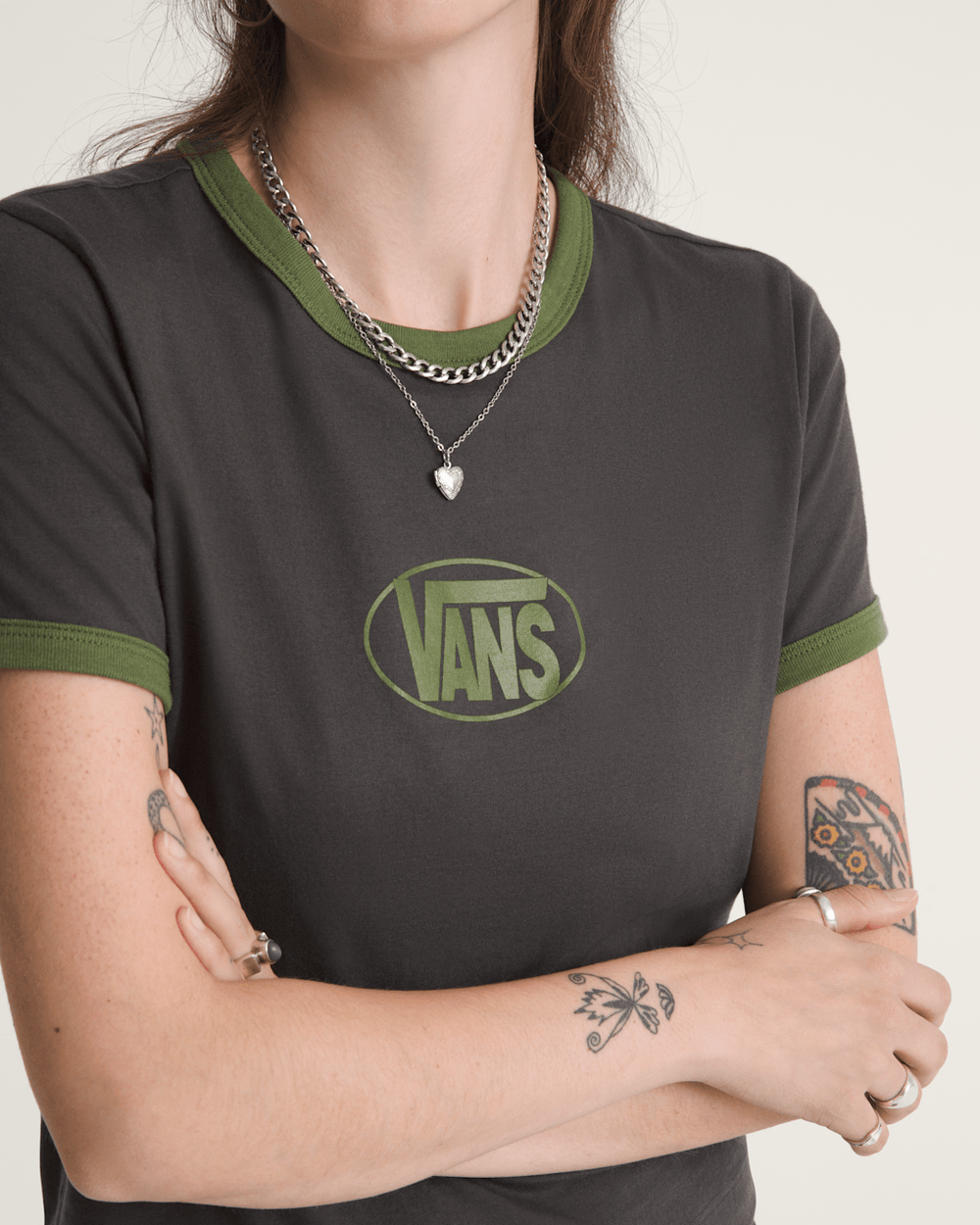 Circle V Ringer Tee in Faded Black | Vans sale