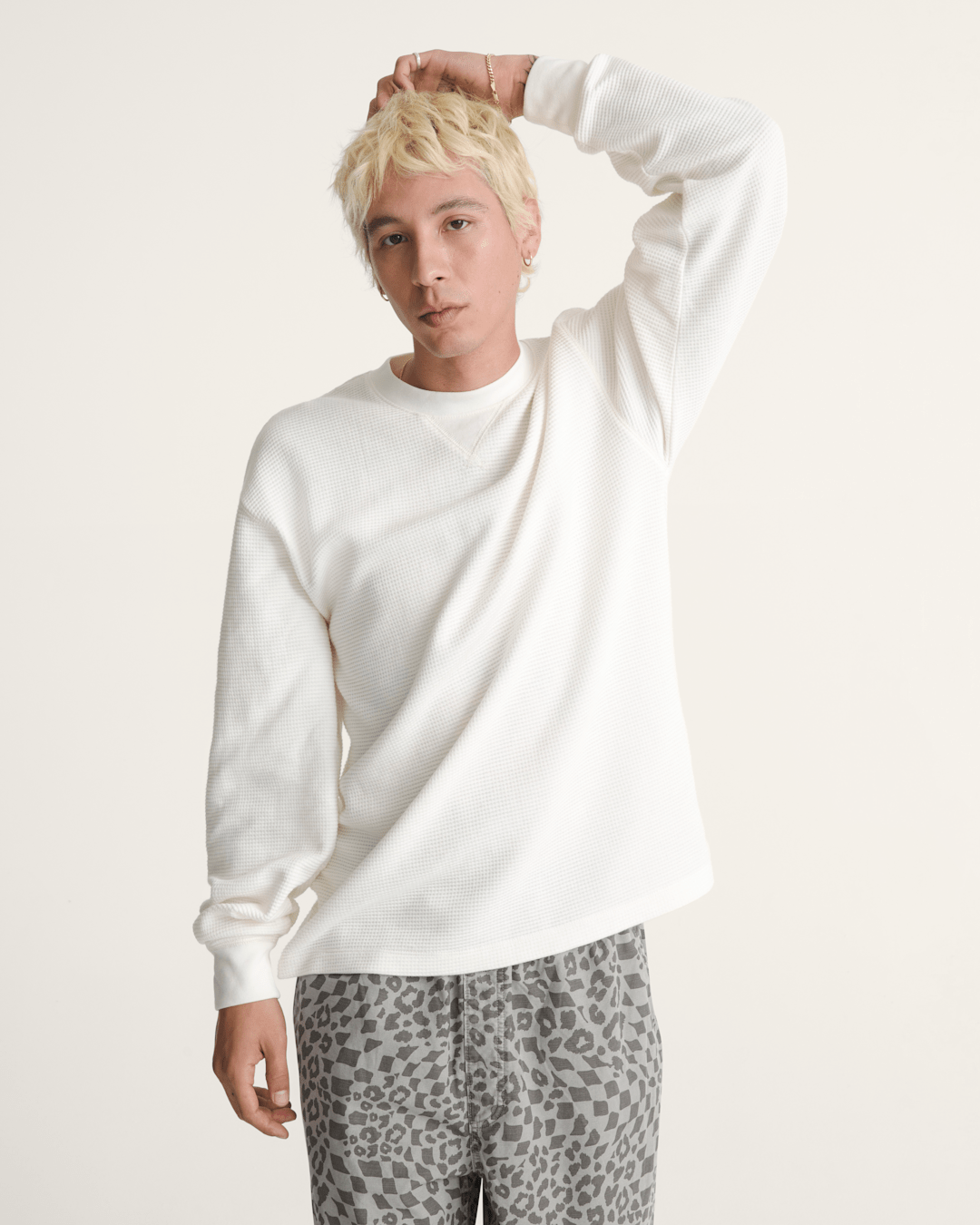 Navigate Long Sleeve Thermal Shirt in Egret White | Vans on sale