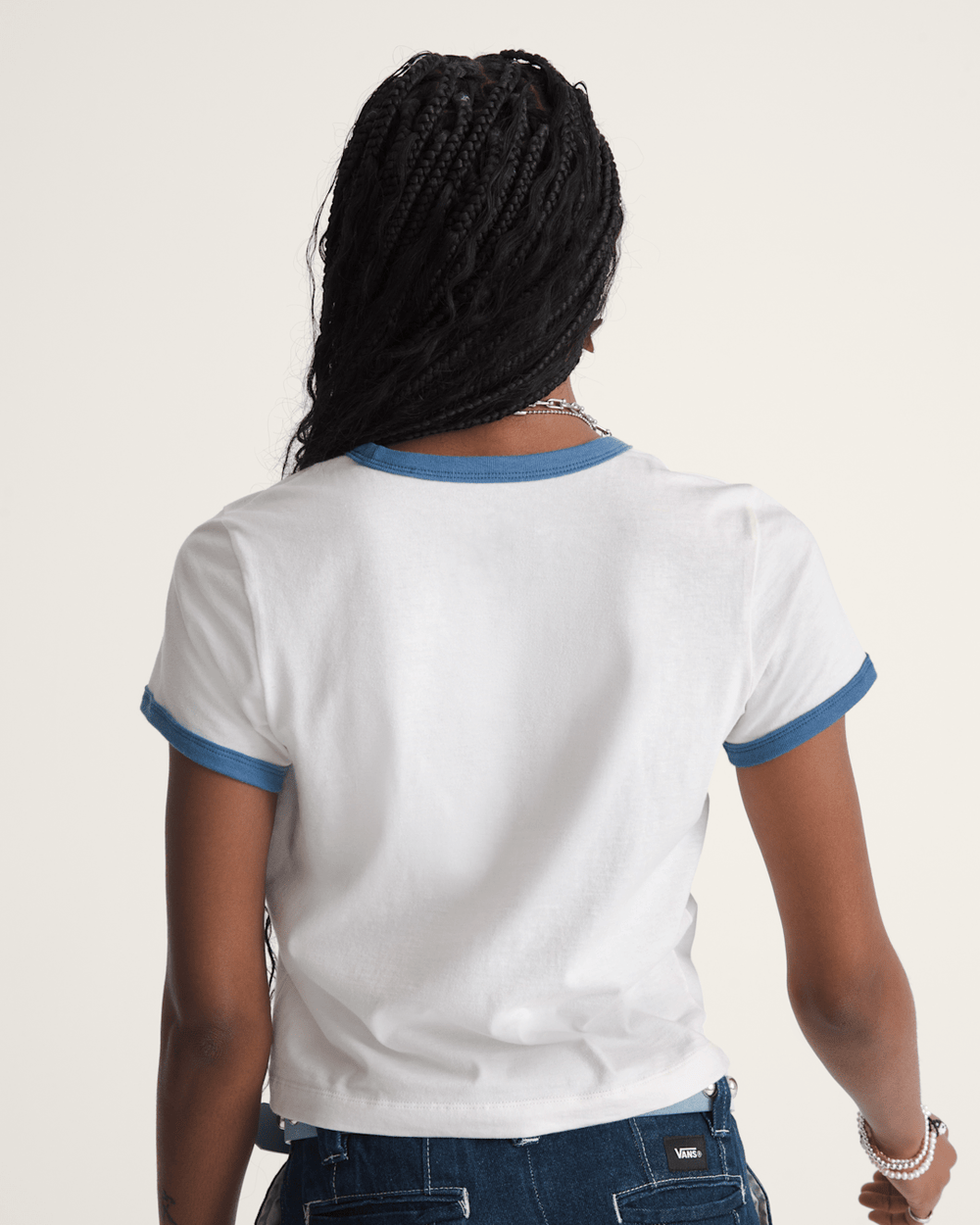 Circle V Ringer Tee in Egret | Vans outlet