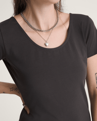 Double Scoop T-Shirt in Faded Black | Vans on sale