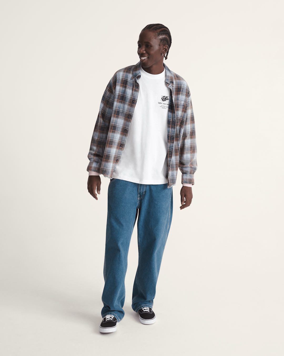 Waffle Shop Reimagined 2Fer Flannel Shirt in Grey / Blue | Vans online