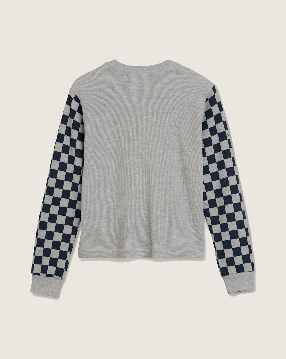 Checkerboard Long Sleeve Shirt in Heather Grey / Navy Blue | Vans outlet