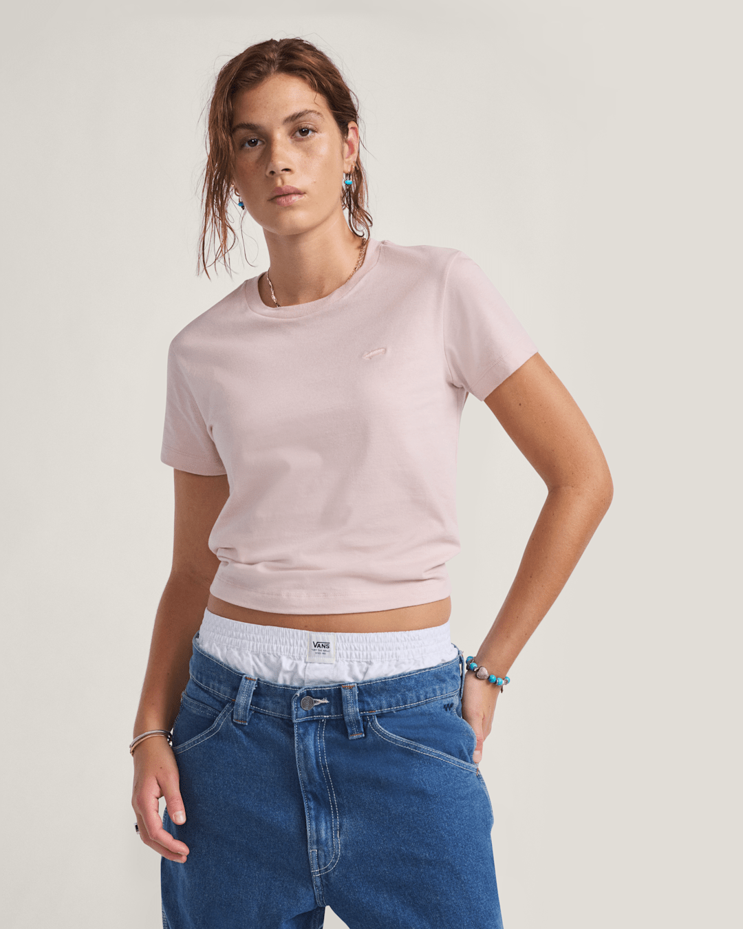 Salton T-Shirt in Sepia Rose Pink | Vans on sale