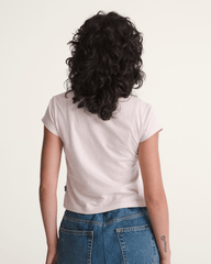 Checkerboard Bow Scoop T-Shirt in Sepia Rose Pink | Vans sale