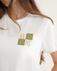 Sunny Checkerboard Crop T-Shirt in Marshmallow White | Vans sale