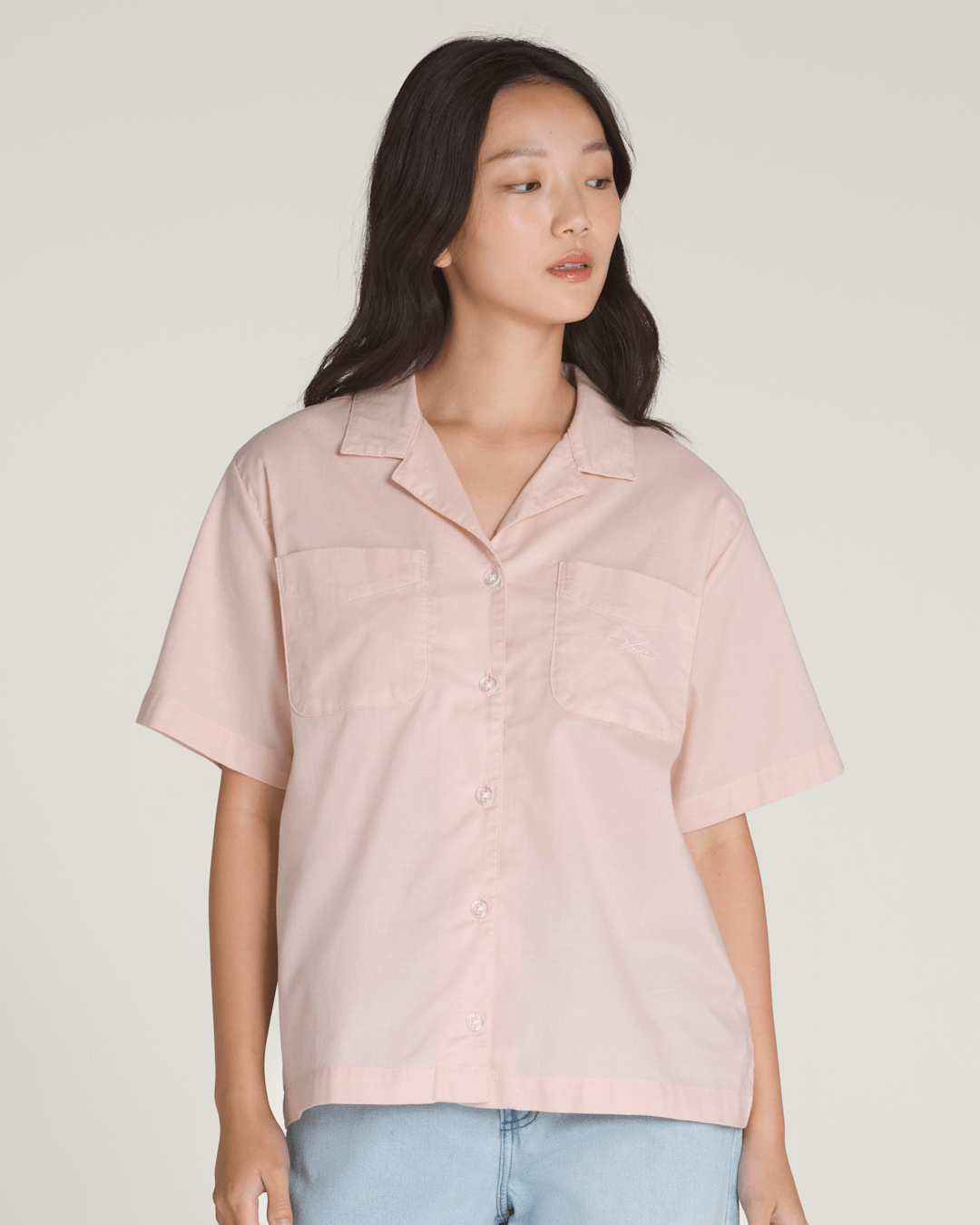 Cassidy Camp Shirt in Sepia Rose Pink | Vans near me