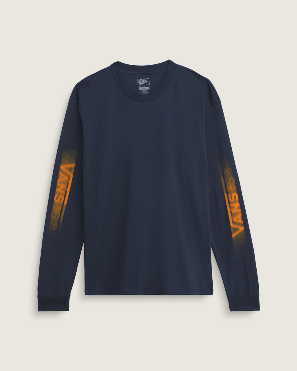 Blur Drop Long Sleeve T-Shirt in Navy | Vans on sale