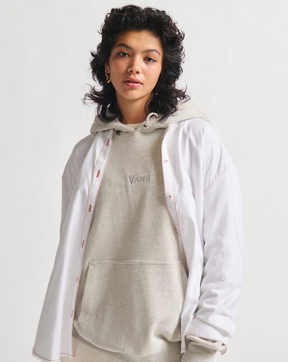 Gillian Button Up Shirt in White | Vans near me