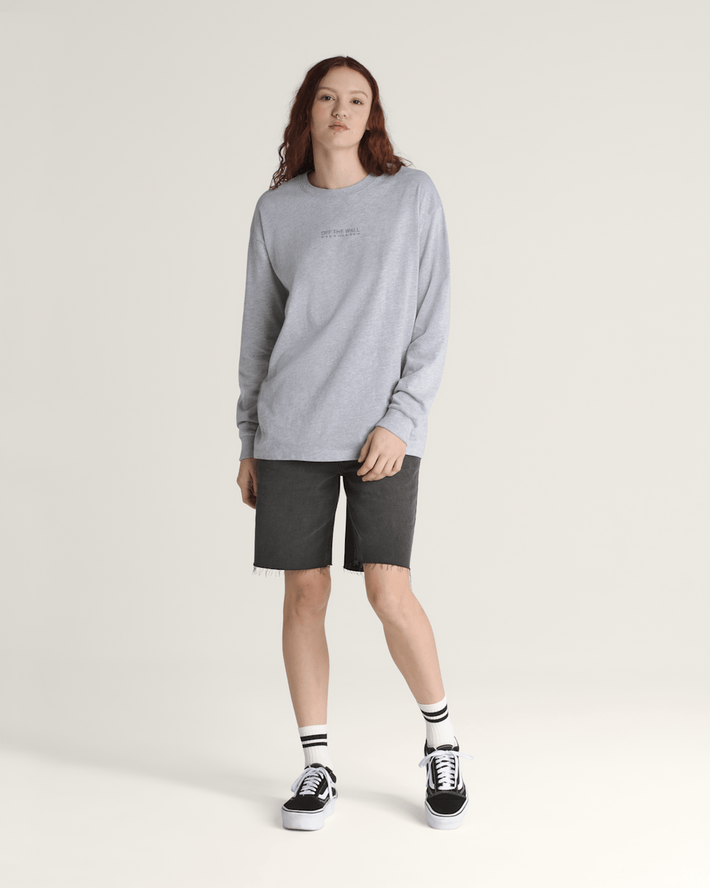 Disco Nights Long Sleeve T-Shirt in Heather Grey | Vans discount